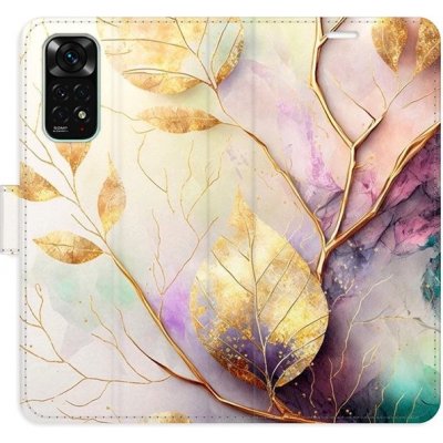 Pouzdro iSaprio flip Gold Leaves 02 Xiaomi Redmi Note 11 / Note 11S – Zboží Živě