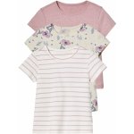 lupilu Dívčí triko 3 kusy bílá / pruhy / světle růžová – Zboží Mobilmania