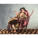 Tatiana Siedlova, Salvador Dalí. Gala - After., Malba na plátně, olejové barvy, 100 x 80 cm