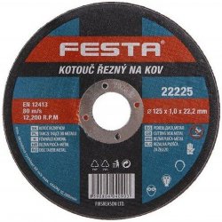 Festa Kotouč řezný FESTA na kov 125x1. 0x22. 2mm