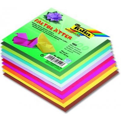 Folia barevný skládací papír 100 listů 10 x 10 cm – Hledejceny.cz