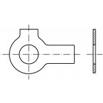 PROFISTYL DIN 463 podložka pojistná s dvěma jazýčky černá Varianta: DIN 463 podložka pojistná s dvěma jazýčky 25 pro M24 – Sleviste.cz
