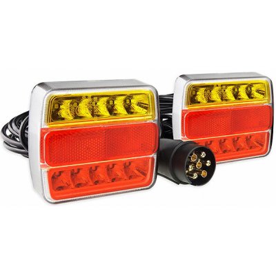 AMIO sada zadních světlel LED 100 × 95 mm, magnetická, zástrčka 7 PIN, kabel 7,5 m – Sleviste.cz