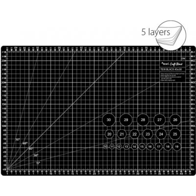 Řezací podložka TEXI BLACK 45X30 – Zboží Mobilmania