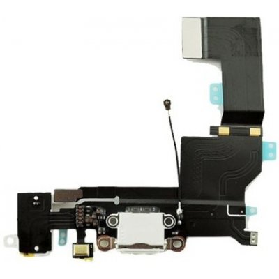 AppleKing napájecí a datový konektor s jack konektorem a flex kabelem pro Apple iPhone 5S - bílá – Zbozi.Blesk.cz