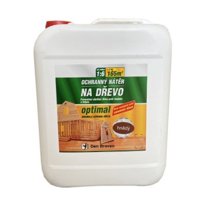 Den Braven Ochranný nátěr na dřevo OPTIMAL 5 kg hnědá – Zboží Mobilmania