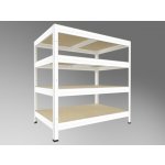 Biedrax Regál 35 x 75 x 90 cm 4 police bílý – Zboží Dáma