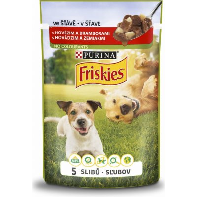 Purina Friskies pes hovězí s bramborami ve šťávě 100 g – Zbozi.Blesk.cz