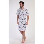 Vienetta MAN pánská noční košile s krátkým rukávem Surfing šedá – Hledejceny.cz