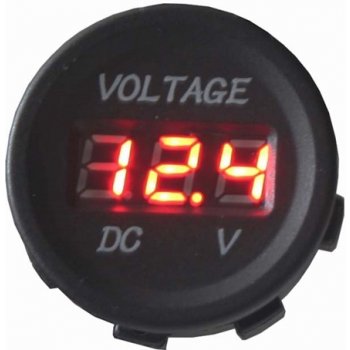 STUALARM Panelové měřidlo DV34530 voltmetr 6-30V červený