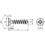 šroub 2.2x6 ZINEK do plastu zápustná hlava křížová drážka BN 13576 [1 ks] – Hledejceny.cz