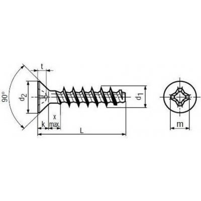 šroub 2.2x6 ZINEK do plastu zápustná hlava křížová drážka BN 13576 [1 ks] – Hledejceny.cz