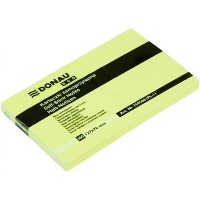 Samolepicí blok DONAU ECO 127 × 76 mm, 100 listů, žlutý, 7595001PL-11 – Hledejceny.cz