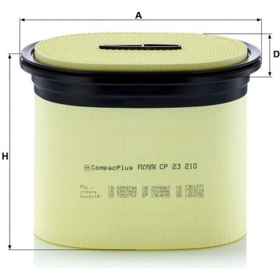 MANN-FILTER Vzduchový filtr MANN CP23210 (MF CP23210) – Hledejceny.cz