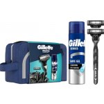 GILLETTE MACH3 Charcoal taška -Strojek + 2 NH + gel na holení 200 ml dárkové balení – Hledejceny.cz