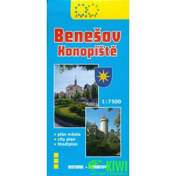 Benešov Konopiště-plán města 1:7 500