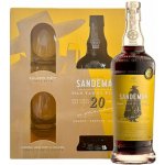 Sandeman Tawny 20y 20% 0,75 l (dárkové balení 2 sklenice) – Zboží Mobilmania