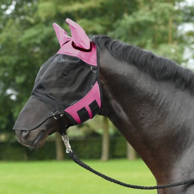 BUSSE Maska proti hmyzu s ochranou uší a nozder Fly Cover Pro pink black – Zboží Dáma