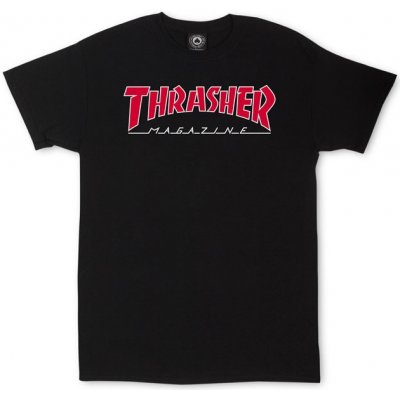 Pánské triko Thrasher Outlined black