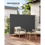 SONGMICS Boční markýza zatahovací tmavě šedá 160 x 350 cm – Zbozi.Blesk.cz