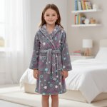 Wolf Z2391 Dívčí župan šedý hvězdičky – Zboží Dáma