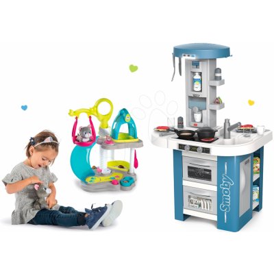 Smoby Set kuchyňka s technickým vybavením Tech Edition elektronická s domečkem pro kočičku se skluzavkou a houpačkou – Zbozi.Blesk.cz