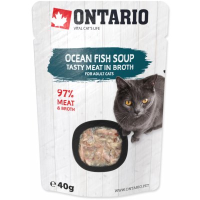 Ontario Cat Soup Ocean Fish with vegetables 40 g – Zbozi.Blesk.cz