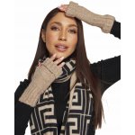 dámske rukavice teplé pletené rukavice s příměsí vlny KARR019 Camel – Zboží Mobilmania