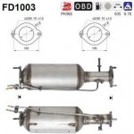Filtr sazových částic, výfukový systém AS FD1003 | Zboží Auto