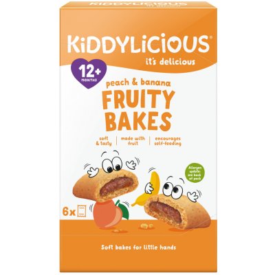 Kiddylicious Koláčky s jablečno-broskvovo-banánovou náplní 6x22 g – Zbozi.Blesk.cz