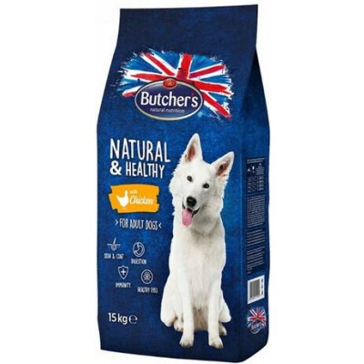 Butcher's Natural & Healthy Dog Dry with Chicken 15 kg - granule pro psy s kuřecím masem