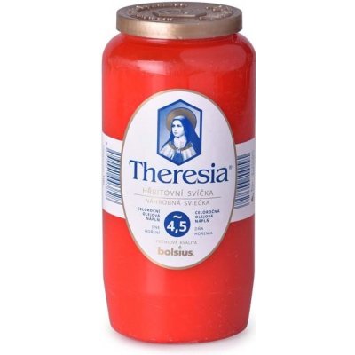 Bolsius Theresia kompozitní červená 320 g – Zboží Dáma