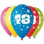 Balónky nafukovací průměr 30cm – potisk číslice "18"