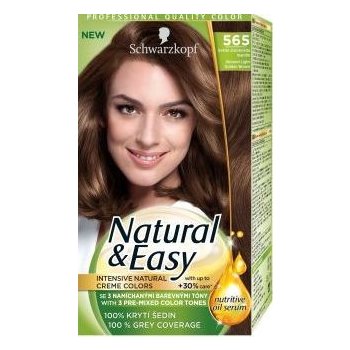 Schwarzkopf Natural & Easy 565 světle zlatohnědá mandle barva vlasová