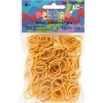 RAINBOW LOOM Original gumičky 300 kusov trblietavá zlatá – Zboží Dáma