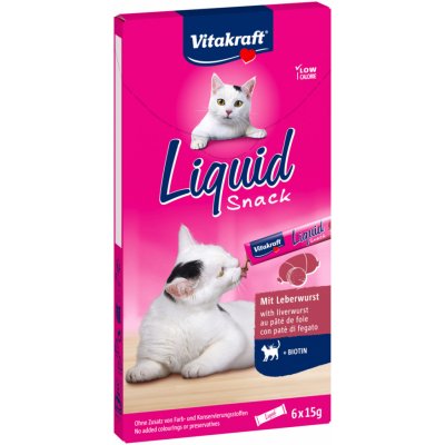 Vitakraft Cat Liquid Snack játrovka a biotin 6 x 15 g – Zbozi.Blesk.cz