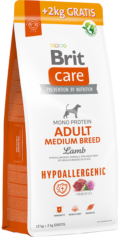 Brit Care Hypoallergenic Adult Medium Breed Lamb & Rice 14 kg