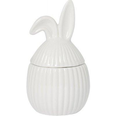 Storefactory Keramická dóza Alba 14 cm, bílá barva, keramika – Hledejceny.cz