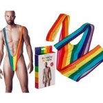 GiftyCity Mužské plavky mankini v duhové barvě Pride – Zboží Mobilmania