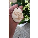Velikonoční Vajíčko dřevěné Kuřátko gravírované 6 x 5 cm – Hledejceny.cz
