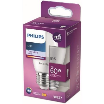 Philips LED žárovka E27 7W/60W 806lm 4000K matná