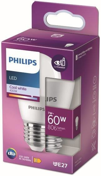 Philips LED žárovka E27 7W/60W 806lm 4000K matná