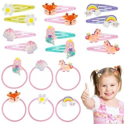 18 kusů sponek do vlasů pro dívky, třpytivé sponky do vlasů, dětské sponky do vlasů, vícebarevné – Hledejceny.cz