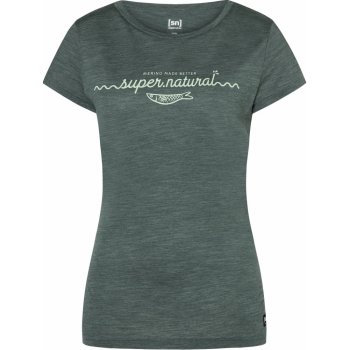 super natural merino triko Sarda tee urban chic melange celadan green