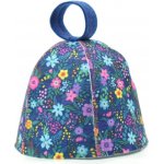 Velforia Čepice Zvonek tmavě modrá s kytičkami – Sleviste.cz