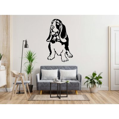 Vsepropejska Baset 1 dřevěná dekorace na zeď Rozměr (cm): 38 x 23 – Hledejceny.cz