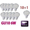 Ledlux LED žárovka GU10 6 W 500 L 230 V Studená bílá 10+1