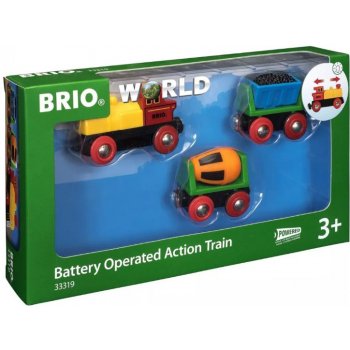 Brio WORLD 33319 Elektrická mašinka s vagónky a světly