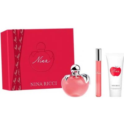 Nina Ricci Nina Ricci Nina SET: Toaletní voda 80ml + Toaletní voda Roll-on 10ml + Tělové mléko 75ml Pre ženy Toaletní voda – Hledejceny.cz