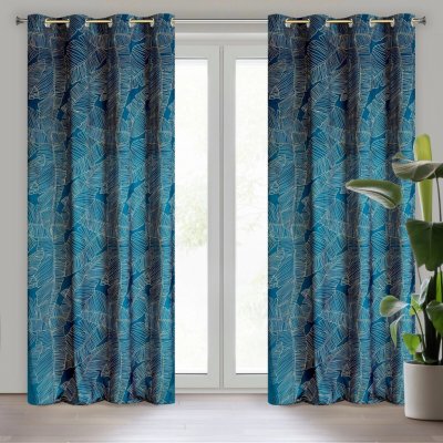 Limited Collection ZATEMŇOVACÍ ZÁVĚS NA KROUŽCÍCH LIMITED COLLECTION MUSA2 140X250 CM TMAVĚMODRÁ – Hledejceny.cz